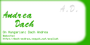 andrea dach business card